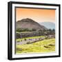 ¡Viva Mexico! Square Collection - Teotihuacan Pyramids at Sunset II-Philippe Hugonnard-Framed Photographic Print