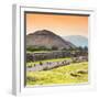 ¡Viva Mexico! Square Collection - Teotihuacan Pyramids at Sunset II-Philippe Hugonnard-Framed Photographic Print