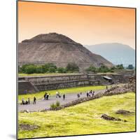 ¡Viva Mexico! Square Collection - Teotihuacan Pyramids at Sunset II-Philippe Hugonnard-Mounted Photographic Print