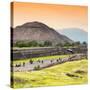 ¡Viva Mexico! Square Collection - Teotihuacan Pyramids at Sunset II-Philippe Hugonnard-Stretched Canvas