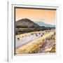 ¡Viva Mexico! Square Collection - Teotihuacan Pyramids at Sunset-Philippe Hugonnard-Framed Photographic Print