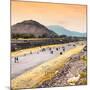 ¡Viva Mexico! Square Collection - Teotihuacan Pyramids at Sunset-Philippe Hugonnard-Mounted Photographic Print