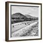 ¡Viva Mexico! Square Collection - Teotihuacan Pyramids B&W-Philippe Hugonnard-Framed Photographic Print