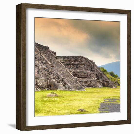 ¡Viva Mexico! Square Collection - Teotihuacan Pyramids II-Philippe Hugonnard-Framed Photographic Print