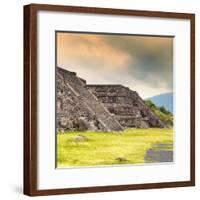 ¡Viva Mexico! Square Collection - Teotihuacan Pyramids II-Philippe Hugonnard-Framed Photographic Print