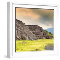 ¡Viva Mexico! Square Collection - Teotihuacan Pyramids II-Philippe Hugonnard-Framed Photographic Print