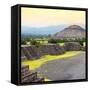 ¡Viva Mexico! Square Collection - Teotihuacan Pyramids IV-Philippe Hugonnard-Framed Stretched Canvas