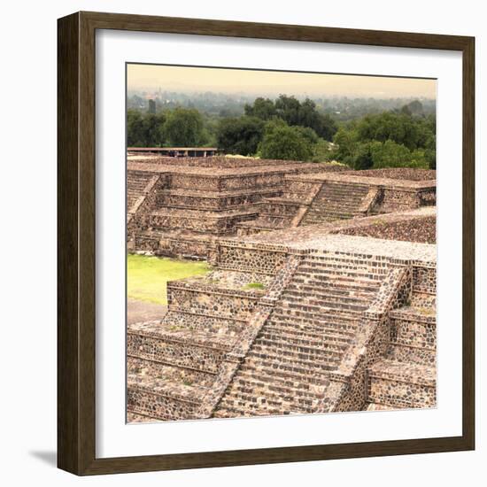 ¡Viva Mexico! Square Collection - Teotihuacan Pyramids Ruins II-Philippe Hugonnard-Framed Photographic Print