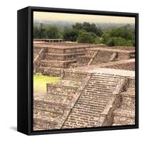 ¡Viva Mexico! Square Collection - Teotihuacan Pyramids Ruins II-Philippe Hugonnard-Framed Stretched Canvas