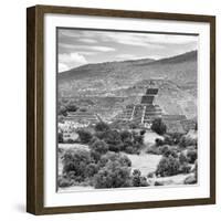 ¡Viva Mexico! Square Collection - Teotihuacan Pyramids Ruins III-Philippe Hugonnard-Framed Photographic Print