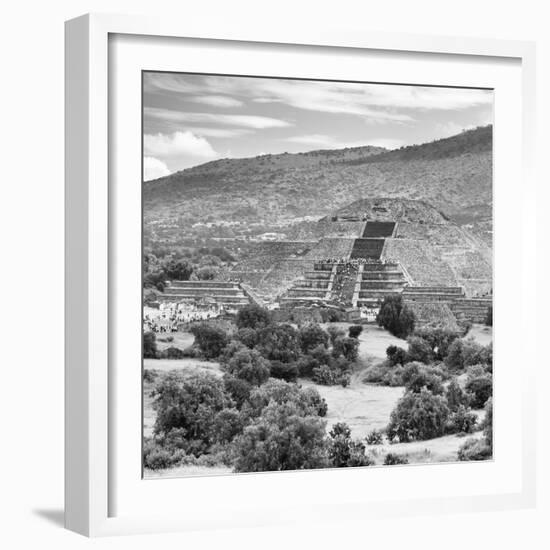 ¡Viva Mexico! Square Collection - Teotihuacan Pyramids Ruins III-Philippe Hugonnard-Framed Photographic Print