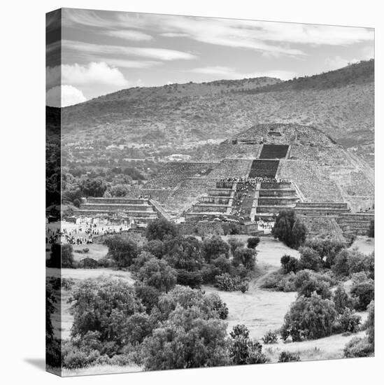 ¡Viva Mexico! Square Collection - Teotihuacan Pyramids Ruins III-Philippe Hugonnard-Stretched Canvas