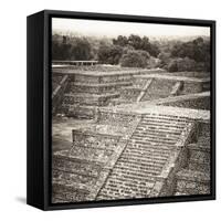 ¡Viva Mexico! Square Collection - Teotihuacan Pyramids Ruins-Philippe Hugonnard-Framed Stretched Canvas