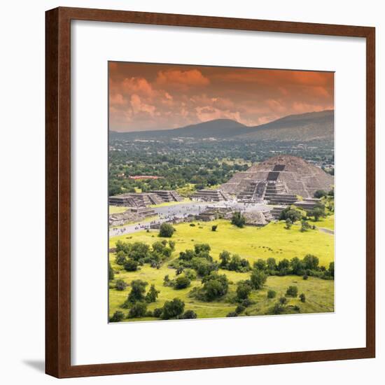 ¡Viva Mexico! Square Collection - Teotihuacan Pyramids VI-Philippe Hugonnard-Framed Photographic Print