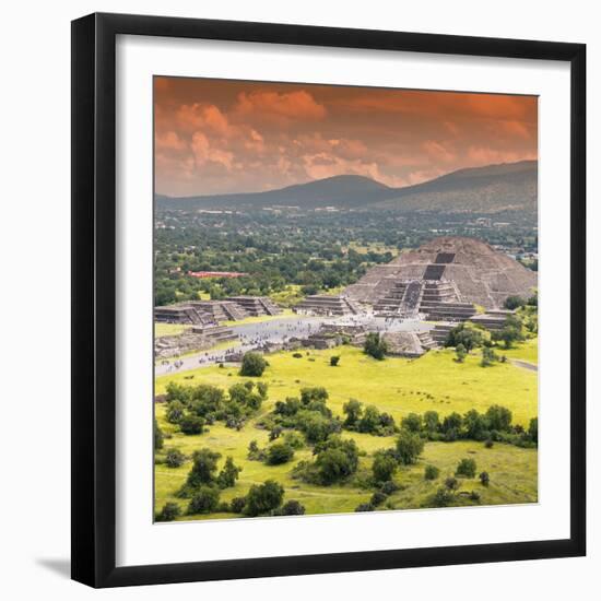 ¡Viva Mexico! Square Collection - Teotihuacan Pyramids VI-Philippe Hugonnard-Framed Photographic Print