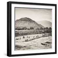 ¡Viva Mexico! Square Collection - Teotihuacan Pyramids-Philippe Hugonnard-Framed Photographic Print