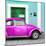 ¡Viva Mexico! Square Collection - The Deep Pink VW Beetle Car with Turquoise Street Wall-Philippe Hugonnard-Mounted Photographic Print