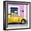 ¡Viva Mexico! Square Collection - The Gold VW Beetle Car with Light Pink Street Wall-Philippe Hugonnard-Framed Photographic Print