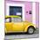 ¡Viva Mexico! Square Collection - The Gold VW Beetle Car with Light Pink Street Wall-Philippe Hugonnard-Mounted Photographic Print