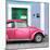 ¡Viva Mexico! Square Collection - The Hot Pink VW Beetle Car with Powder Blue Street Wall-Philippe Hugonnard-Mounted Photographic Print