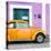 ¡Viva Mexico! Square Collection - The Orange VW Beetle Car with Mauve Street Wall-Philippe Hugonnard-Stretched Canvas