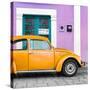 ¡Viva Mexico! Square Collection - The Orange VW Beetle Car with Mauve Street Wall-Philippe Hugonnard-Stretched Canvas