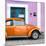 ¡Viva Mexico! Square Collection - The Orange VW Beetle Car with Thistle Street Wall-Philippe Hugonnard-Mounted Photographic Print