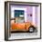 ¡Viva Mexico! Square Collection - The Orange VW Beetle Car with Thistle Street Wall-Philippe Hugonnard-Framed Photographic Print