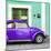¡Viva Mexico! Square Collection - The Purple VW Beetle Car with Coral Green Street Wall-Philippe Hugonnard-Mounted Photographic Print