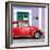 ¡Viva Mexico! Square Collection - The Red VW Beetle Car with Purple Street Wall-Philippe Hugonnard-Framed Photographic Print