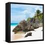 ¡Viva Mexico! Square Collection - Tulum Caribbean Coastline III-Philippe Hugonnard-Framed Stretched Canvas