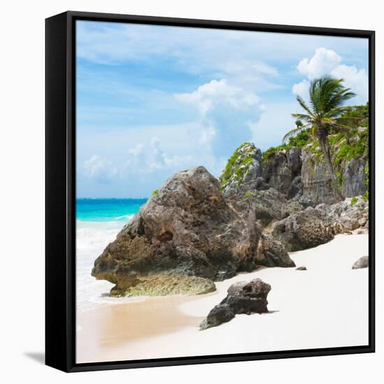 ¡Viva Mexico! Square Collection - Tulum Caribbean Coastline III-Philippe Hugonnard-Framed Stretched Canvas