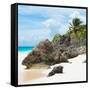 ¡Viva Mexico! Square Collection - Tulum Caribbean Coastline III-Philippe Hugonnard-Framed Stretched Canvas