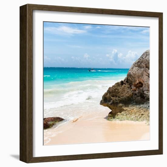 ?Viva Mexico! Square Collection - Tulum Caribbean Coastline IX-Philippe Hugonnard-Framed Photographic Print