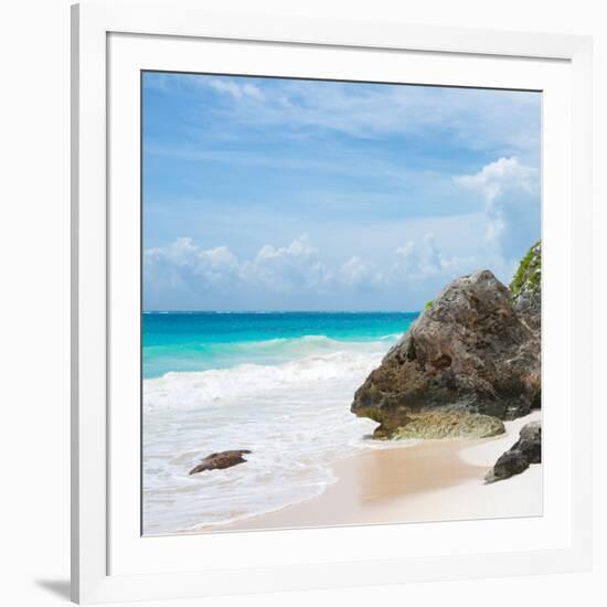 ¡Viva Mexico! Square Collection - Tulum Caribbean Coastline V-Philippe Hugonnard-Framed Photographic Print