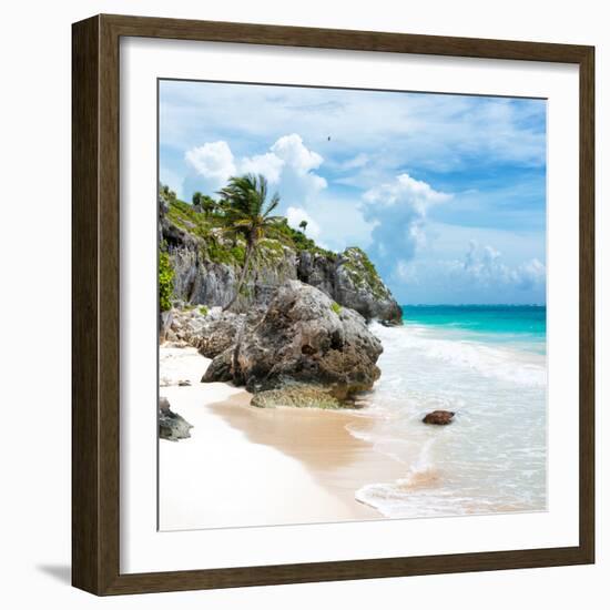 ¡Viva Mexico! Square Collection - Tulum Caribbean Coastline VII-Philippe Hugonnard-Framed Photographic Print