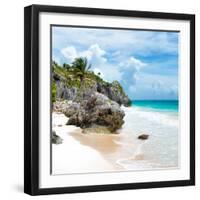 ¡Viva Mexico! Square Collection - Tulum Caribbean Coastline VII-Philippe Hugonnard-Framed Photographic Print