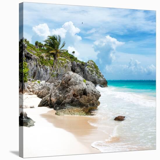 ¡Viva Mexico! Square Collection - Tulum Caribbean Coastline VII-Philippe Hugonnard-Stretched Canvas