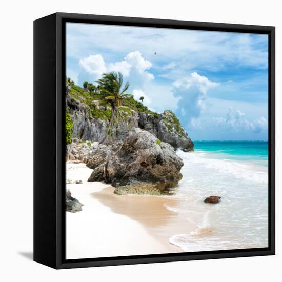 ¡Viva Mexico! Square Collection - Tulum Caribbean Coastline VII-Philippe Hugonnard-Framed Stretched Canvas