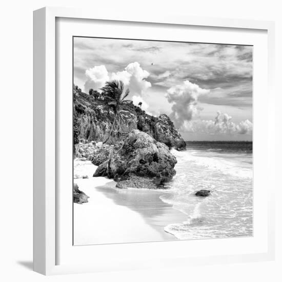 ¡Viva Mexico! Square Collection - Tulum Caribbean Coastline VIII-Philippe Hugonnard-Framed Photographic Print