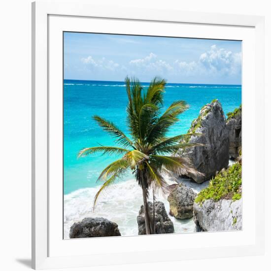 ¡Viva Mexico! Square Collection - Tulum Caribbean Coastline X-Philippe Hugonnard-Framed Photographic Print