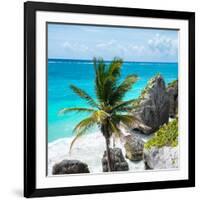 ¡Viva Mexico! Square Collection - Tulum Caribbean Coastline X-Philippe Hugonnard-Framed Photographic Print