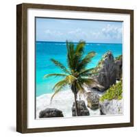 ¡Viva Mexico! Square Collection - Tulum Caribbean Coastline X-Philippe Hugonnard-Framed Photographic Print