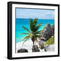 ¡Viva Mexico! Square Collection - Tulum Caribbean Coastline X-Philippe Hugonnard-Framed Photographic Print