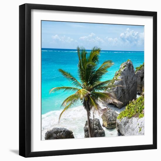 ¡Viva Mexico! Square Collection - Tulum Caribbean Coastline X-Philippe Hugonnard-Framed Photographic Print