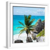 ¡Viva Mexico! Square Collection - Tulum Caribbean Coastline X-Philippe Hugonnard-Framed Photographic Print