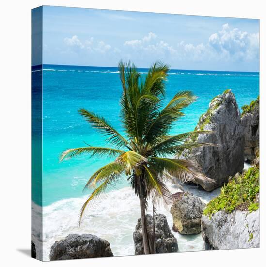 ¡Viva Mexico! Square Collection - Tulum Caribbean Coastline X-Philippe Hugonnard-Stretched Canvas