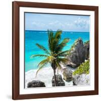 ¡Viva Mexico! Square Collection - Tulum Caribbean Coastline X-Philippe Hugonnard-Framed Photographic Print