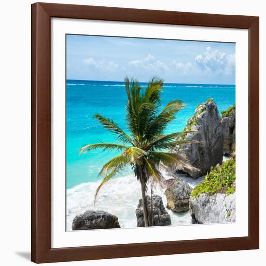 ¡Viva Mexico! Square Collection - Tulum Caribbean Coastline X-Philippe Hugonnard-Framed Photographic Print