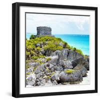 ¡Viva Mexico! Square Collection - Tulum Caribbean Coastline XIII-Philippe Hugonnard-Framed Photographic Print